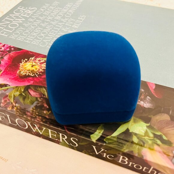 Sterling Silver 925 CZ Pave Cocktail Ring Size 6.5 with Blue Velvet Box - Picture 9 of 10